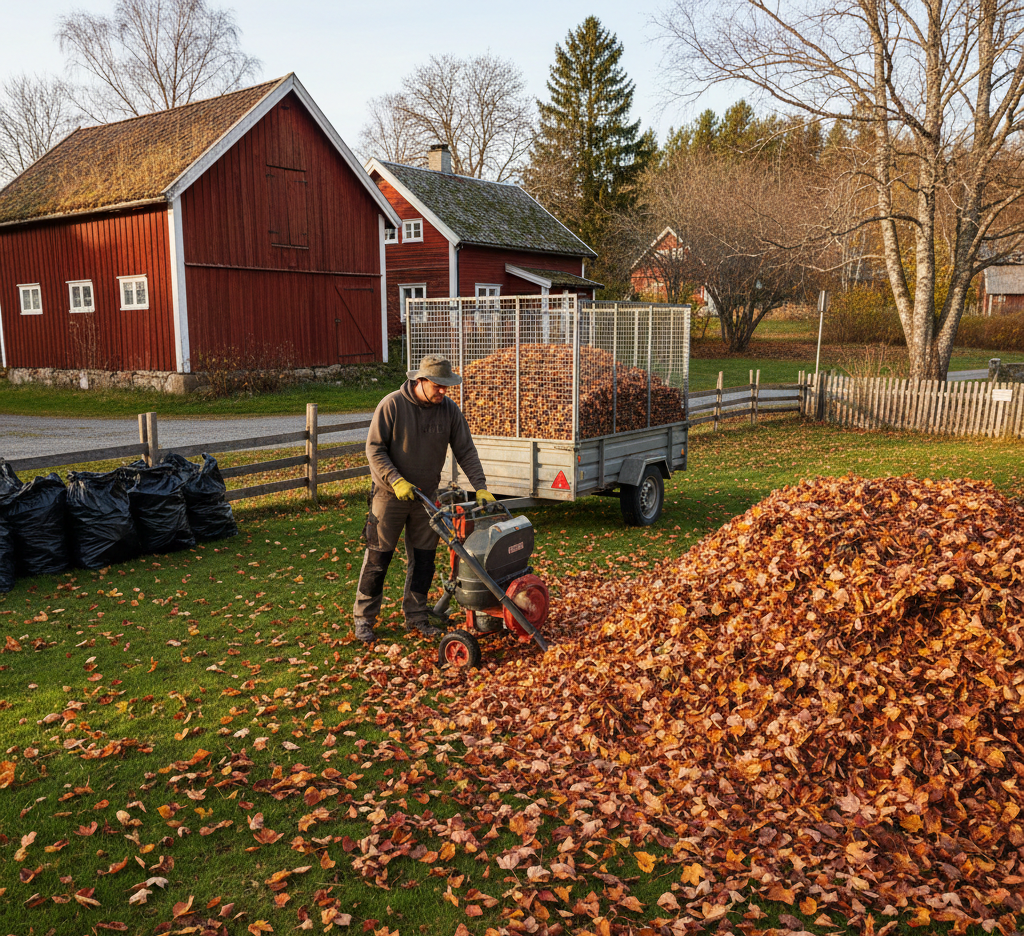 Høsttjenester løvsamling